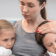 Mother with sick children